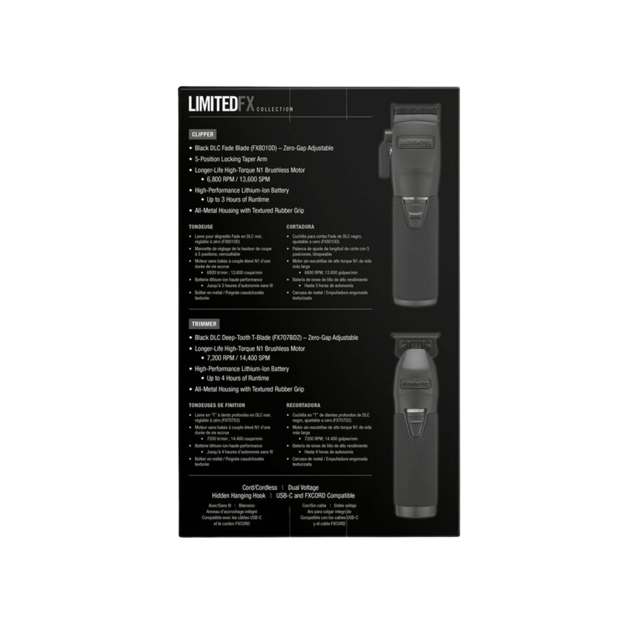 BaBylissPRO® LimitedFX Matte Black Clipper and Trimmer Gift Set