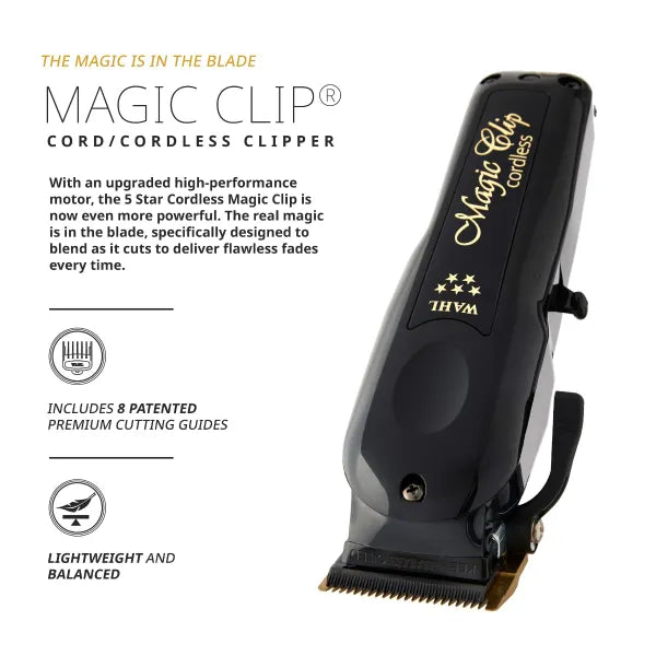 5 Star Black Cord/Cordless Magic Clip
