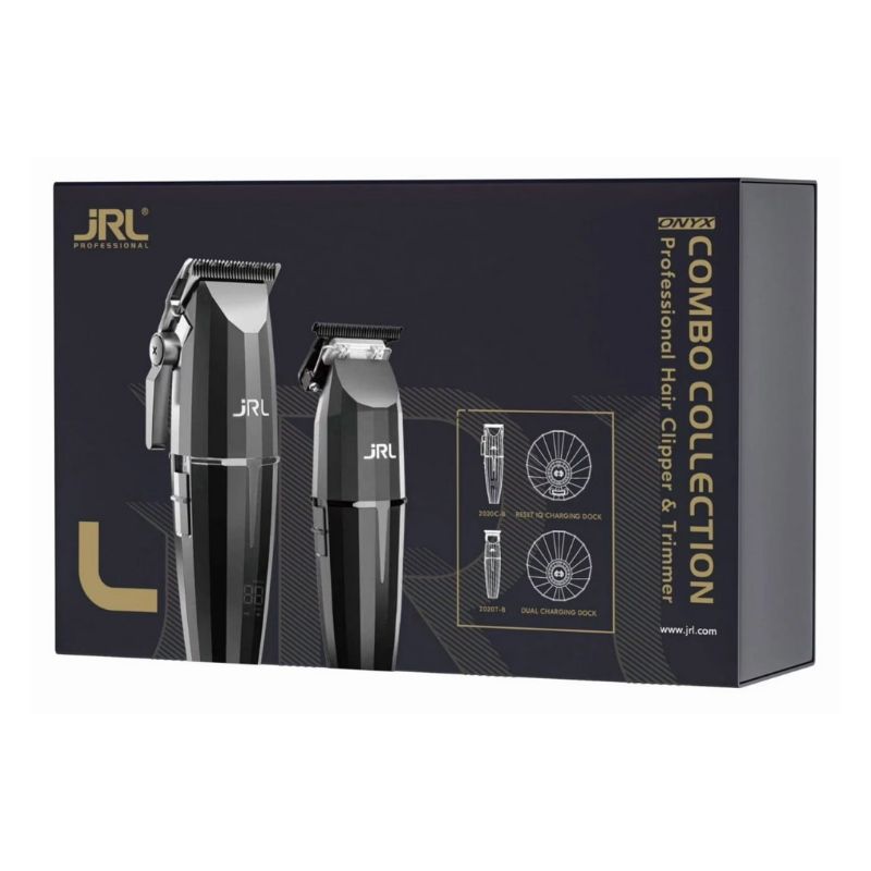 JRL Onyx Combo Collection - Black Professional Hair Clipper & Trimmer