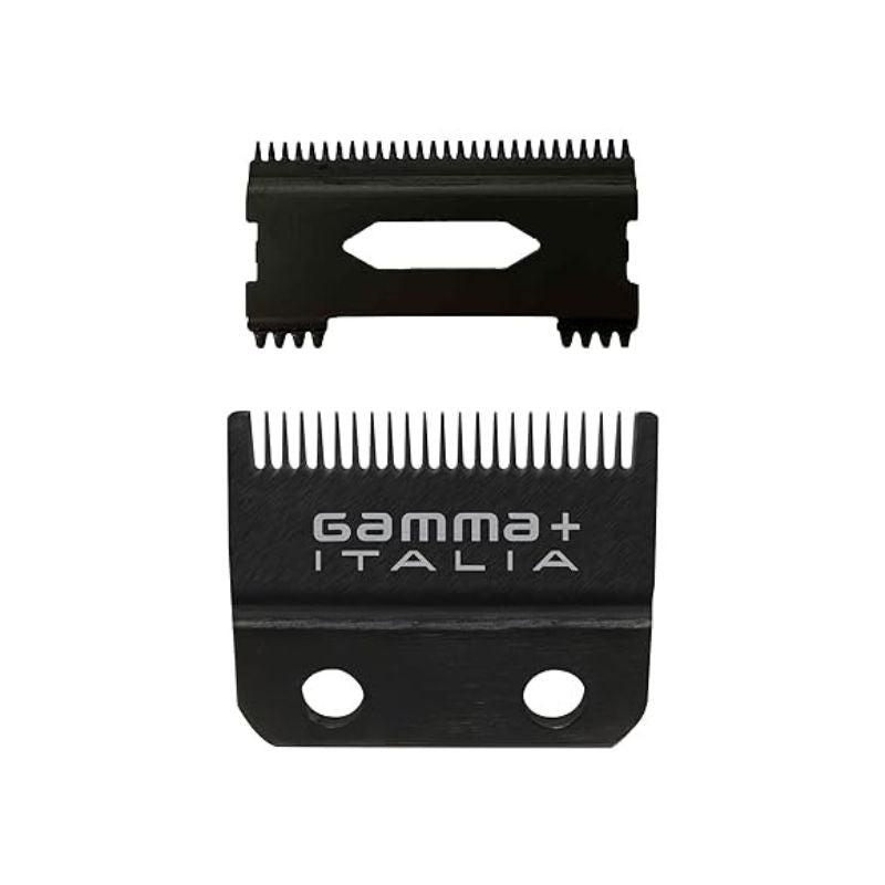 Gamma+ Double Black Diamond Carbon DLC Fixed Replacement Fade Hair Clipper Balde