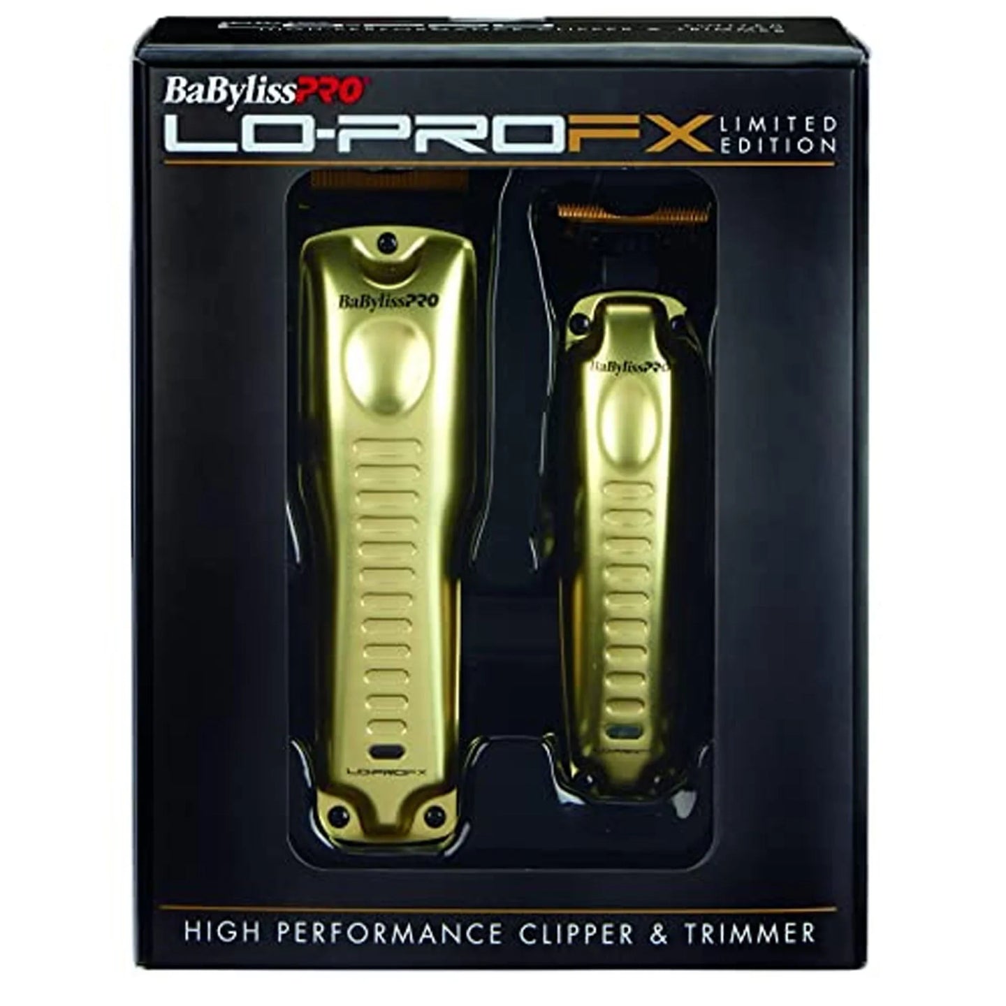 BABYLISSPRO LO-PRO LIMITED EDITION HIGH PERFORMANCE CLIPPER & TRIMMER COLLECTION SET - GOLD (FXHOLPKLP)