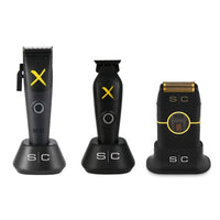 StyleCraft X-Instinct Metal Edition Clipper - StyleCraft Instinct X Metal Trimmer - StyleCraft Instinct Metal Shaver Black