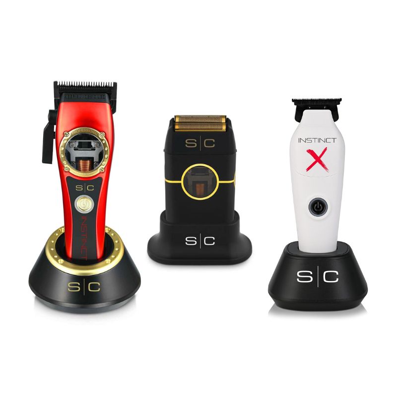 Stylecraft Instinct Hair Clipper with Intuitive Torque Control - StyleCraft Instinct Metal Shaver Black - StyleCraft Instinct Professional Hair Trimmer