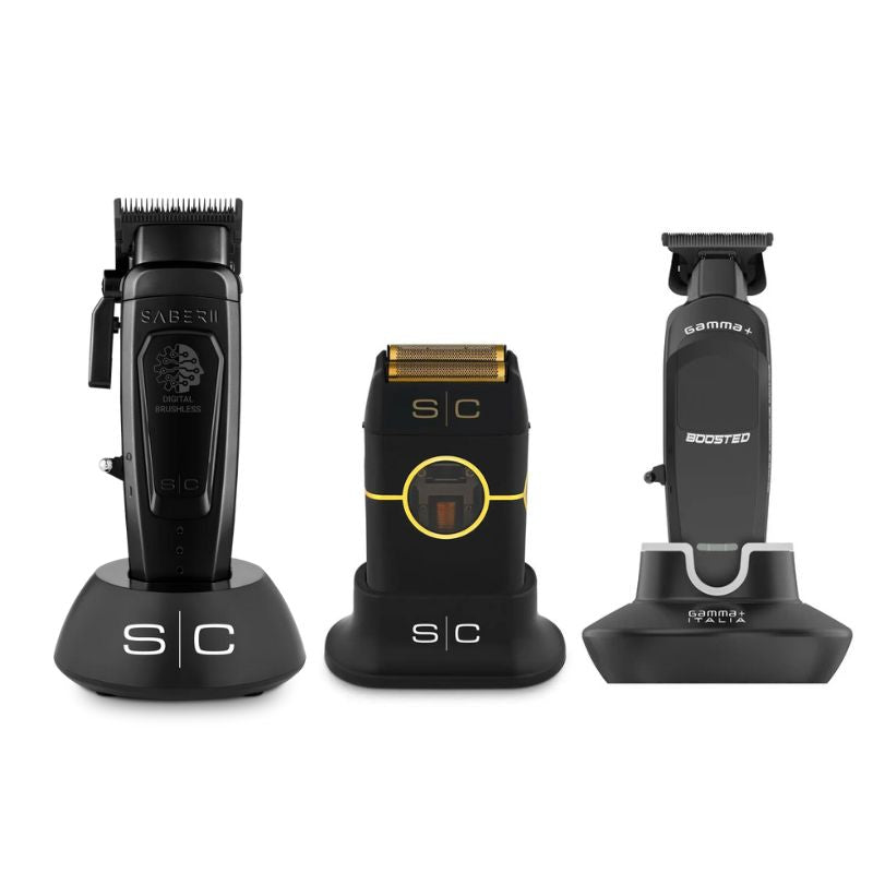 Stylecraft Saber Professional Hair Clipper - StyleCraft Instinct Metal Shaver - STYLECRAFT Flex Super-Torque Motor Cordless Hair Trimmer
