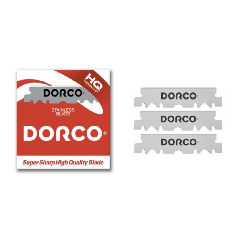 DORCO Single Edge Half Blades For Professional Razors - Red