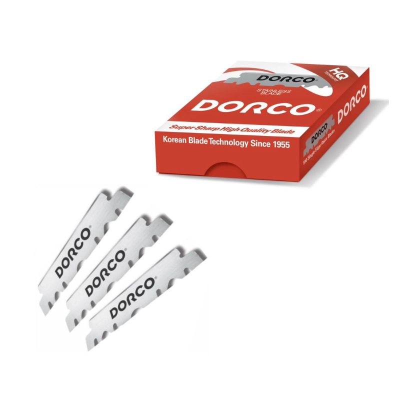 DORCO Single Edge Half Blades For Professional Razors - Red