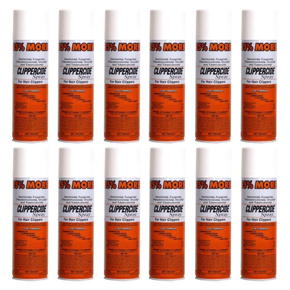 Pack of Dozen Clippercide Disinfectant Clipper Spray