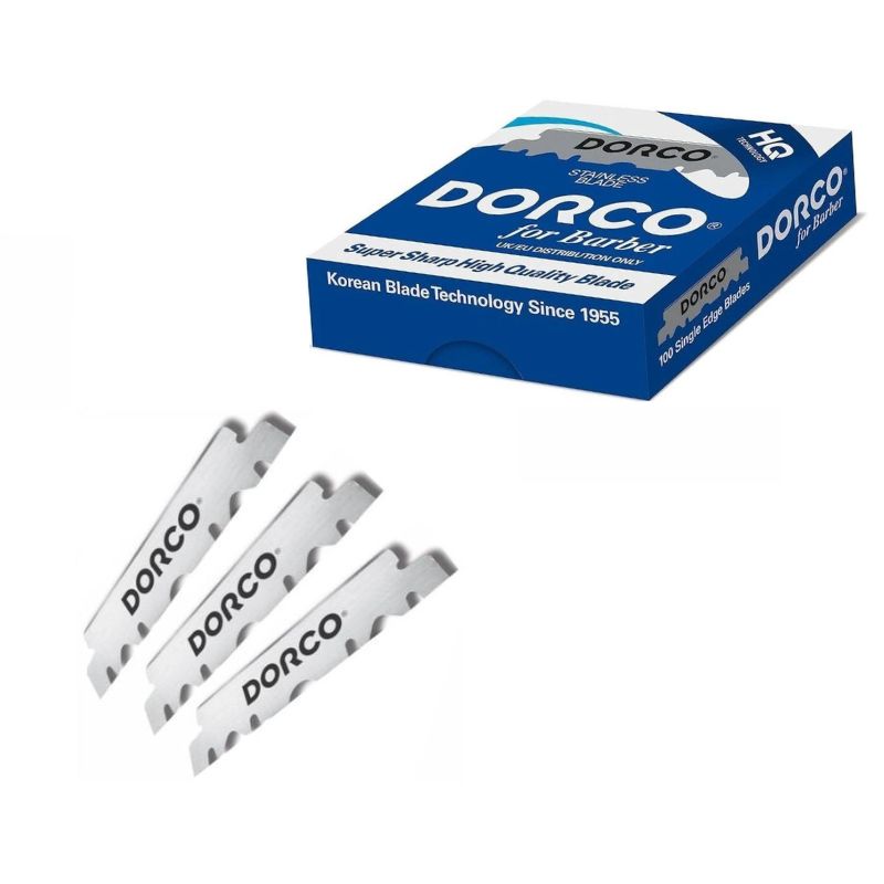 DORCO Single Edge Half Blades For Professional Razors - Blue