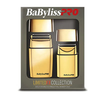 BaBylissPRO LimitedFX Collection - Gold Double and Single Foil Shaver Duo | In Stock