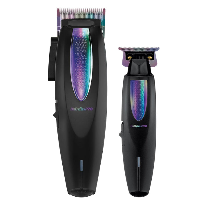 BaBylissPRO Limited Edition Cord/Cordless Lithium Ergonomic Clipper and Trimmer Prepack - Iridescent