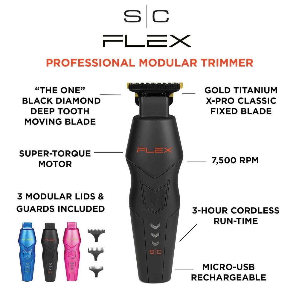 FLEX - PROFESSIONAL MODULAR SUPER-TORQUE MOTOR CORDLESS HAIR TRIMMER