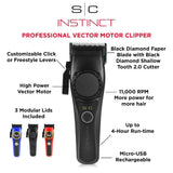 INSTINCT PROFESSIONAL VECTOR MOTOR CORDLESS HAIR CLIPPER WITH INTUITIVE TORQUE CONTROL